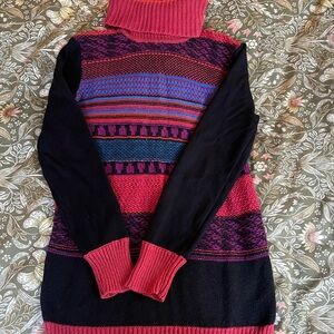 Multicolor Turtleneck Sweater